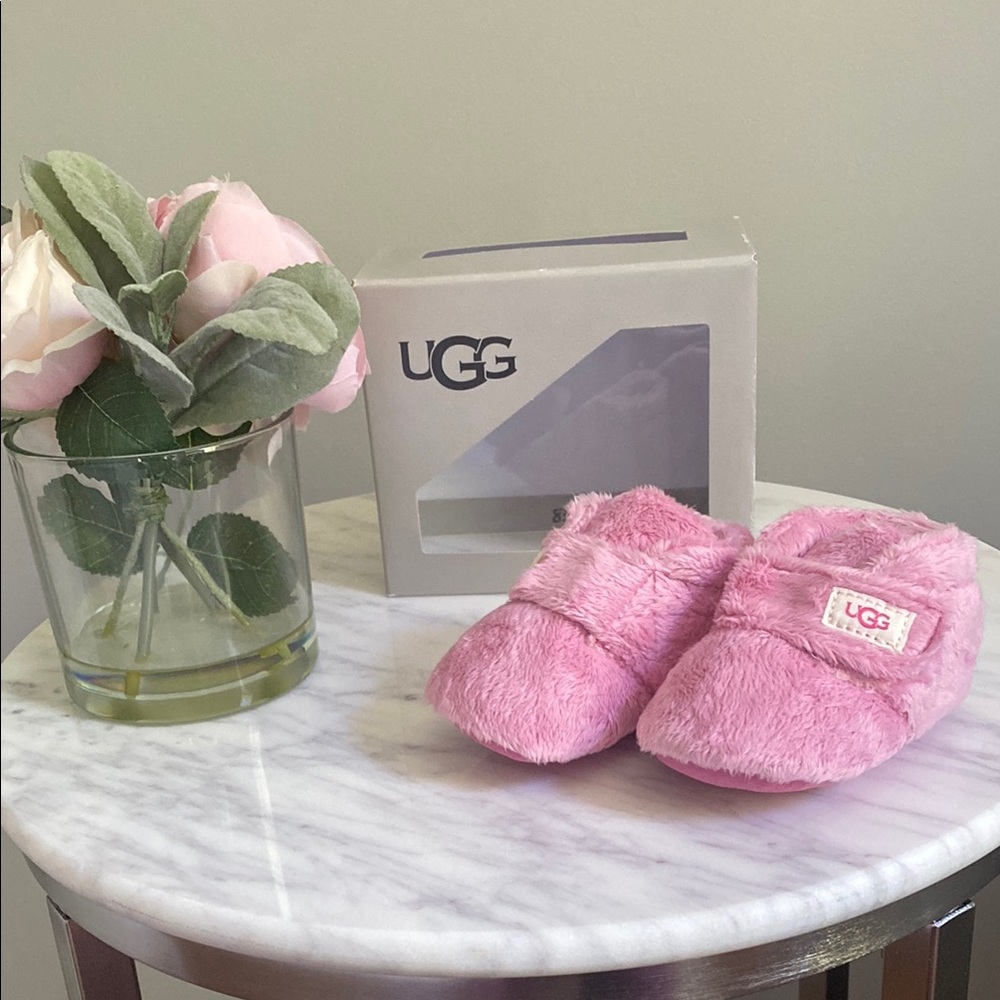NWT UGG Pink Fuzzy Kids Shoes